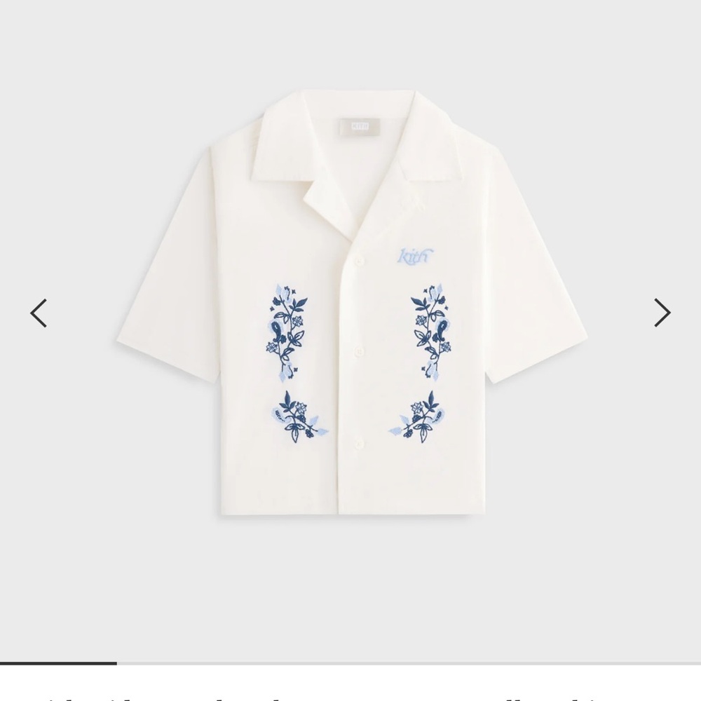 Kith Kids Novelty Thompson Camp Collar Shirt - White
